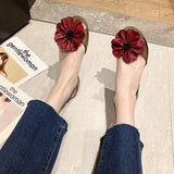 Fligmm Flats Women Shoes with Flower PVC Jelly Sandals Summer 2024 Elegant Fashion Beach Ladies Slippers Beach Casual Shoes