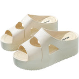 Fligmm Slippers Female Summer Home with Korean Version of Fashion All High Heels Sandals Wedge Increase