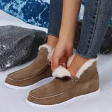 Fligmm Women Snow Boots Winter 2024 Fashion Casual Warm Shoes for Women Slip On Lady Comfort Female Ankle Boot Footwear Botas De Mujer