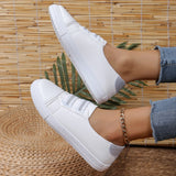 Fligmm Women Casual Shoes with Thick Bottom 2024 New Style for Spring and Autumn Women Sneakers Couple Sports Casual Skate White Shoes