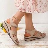 Fligmm Size Fashion Wedge Sandals Women Summer 2024 Casual Platform Walking Sandalias Mujer Comfortable Non Slip Beach Shoes Woman