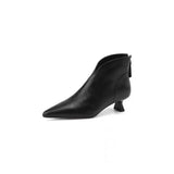 Fligmm Mouth Women Shoes 2024 New High Quality Pointed Toe Women's Boots Comfortable Low Heel Commuting Office Ladies Shoes