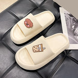 Fligmm Slip Cartoon Home Slippers Women Soft Sole Bathroom Slides Shoes Woman Summer Platform Sandals Orthopedic Unisex Slippers