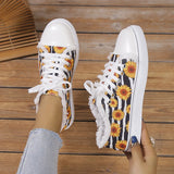 Fligmm Skull Canvas Shoes 2024 Women Large Size Flat Sneakers Female Lace-up Sports Shoes Casual Vulcanized Shoes Femme Zapatos