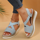 Fligmm Summer Wedge Sandals for Women Lightweight Platform Gladiator Shoes Woman Plus Size Non Slip Casual Sandalias Mujer 2024