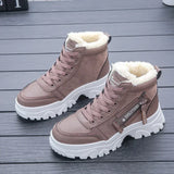 Fligmm Boots 2024 New Women Ankle Boots Warm Plush Woman Shoes Sneakers Flats Casual Ladies Cotton Shoes Short Snow Botas Mujer