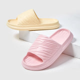 Fligmm Bathroom Slippers for Women Flat Non Slip Shower Shoes EVA Super Soft House Slippers Woman Summer Beach Slides Sandals