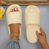 Fligmm Eva Home Bathroom Slippers Women Flat Heels Lightweight Non Slip Indoor Slides Woman Summer Soft Bottom Beach Flip Flops