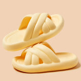 Fligmm Soft Sole Pillow Slides for Women Summer 2024 Fashion Thick Platform Cloud Slippers Woman Flat Non Slip Flip Flops Sandals