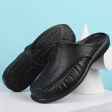 Fligmm Men Shoes EVA Slip on Flats Shoes Men's Slippers Men Walking Half Slipper Comfortable Soft Household Sandals