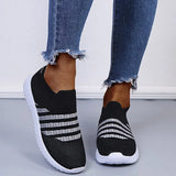 Fligmm Soft Sole Knit Socks Sneakers Woman 2024 Spring Summer Mesh Flats Shoes for Women Light Breathable Plus Size Casual Shoes