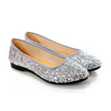 Fligmm Spring Summer New Women Flats Comfortable Slip on Flat Shoes Sequined Woman Boat Shoes Black Ladies Ballet Flats