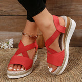 Fligmm Summer Wedge Sandals for Women Lightweight Platform Gladiator Shoes Woman Plus Size Non Slip Casual Sandalias Mujer 2024