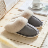 Fligmm Fluffy Soft Home Slippers for Women Indoor Living Room Warm Cotton Slippers Woman Comfort Non Slip House Shoes Flip Flops