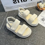 Fligmm Beach Sandal Woman Luxury Clogs With Heel Med Female Shoe Muffins shoe 2024 Summer Espadrilles Platform Comfort Thick Med