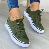 Fligmm 2024 Spring Sneakers Women Flat Casual Sneaker Fashion Versatile Lace Up Walking Women Shoes Large Size 43 Zapatos De Mujer