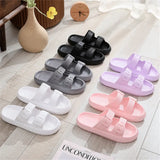 Fligmm 2024 Fashion Summer Slippers Women Indoor EVA Soft Sole Slides Women's Sandals Buckle Platform Flip Flops Shoes Woman 45