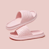 Fligmm Bathroom Slippers for Women Flat Non Slip Shower Shoes EVA Super Soft House Slippers Woman Summer Beach Slides Sandals