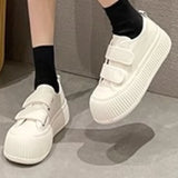 Fligmm for Women 2024 Hot Sale Spring and Autumn Women's Vulcanize Shoes Solid Color Round Toe Sewing Mid Heel Shoes Women