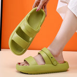 Fligmm Women Summer Beach Platform Sandals Green Soft Sole EVA Slides Woman Fashion Non-slip Outdoor Slippers Female Comfortable Shoes