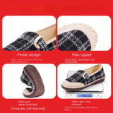 Fligmm Flat Sole Women Shoes Autumn New Woven Plaid Casual Shoes for Women Comfort Breathable Soft Sole Shoes Zapatos De Mujer