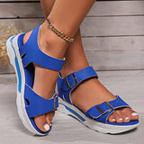 Fligmm Buckle Platform Sandals for Women 2024 Summer Casual Non Slip Beach Shoes Woman Comfort Wedge Sandalias Mujer Plus Size