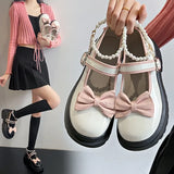 Fligmm Lolita Shoes kawaii mary jane shoes Women Japanese Style Vintage Girls High Heel Platform shoes College Student JK