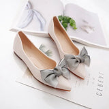 Fligmm Pointed Toe Casual Shoes for Women 2024 Spring Square Heel Slip-on Women's Single Shoes Soft Sole Comfortable Women's Shoes