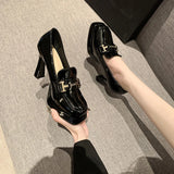 Fligmm Heel Pumps Basic Women Shoes Square Heel Round Toe Wedding Shoes Party Dancing Ladies Dress Shoes Platform Bowtie Knot