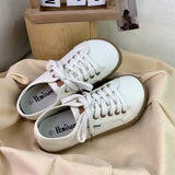 Fligmm Women Sneakers Summer Casual Platform Canvas Shoes Lace-Up Flats Ladies Footwear Female Sport Shoes Zapatillas Mujer Flat Tennis