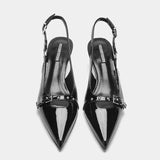 Fligmm Summer High Heel Sandals Buckle Punk Style Stiletto Pointed Toe Sexy Fashion Women's Shoes Luxury Sandals Women Designers