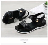 Fligmm New Women Sandals Comfy Roman Wedge Sandals Low Heels Beach Shoes Retro Women's Fashion Women's sandals