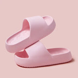 Fligmm Candy Color Eva Slippers for Women Soft Sole Indoor Home Slippers Woman Non Slip Bathroom House Shoes Couple Cloud Slides