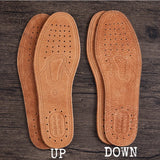 Fligmm Insole For Shoes Men Women Flat Feet Lightweight Leather Flats Cowhide Shoe Sole Comfortable Deodorant Orthotic Insoles