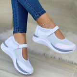 Fligmm Women's Mesh Platform Sneakers 2024 Summer Breathable Wedges Sport Shoes Woman Light Non-slip Casual Shoes Women Flats Plus Size