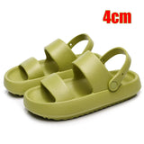 Fligmm Women Summer Beach Platform Sandals Green Soft Sole EVA Slides Woman Fashion Non-slip Outdoor Slippers Female Comfortable Shoes