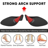 Fligmm Insoles High Arch Supports Shoe Sole for Plantar Fasciitis Flat Feet Over-Pronation Relief Heel Spur Pain Shoe Pads