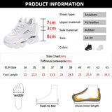 Fligmm Heels White Sneakers for Women Spring 2024 Chunky Platform Women's Sports Shoes Fashion Thick Bottom PU Leather Sneakers