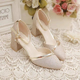 Fligmm Women Fashion High Quality Silver Wedding High Heel Shoes Female Golden Party Night Club Pumps for Spring