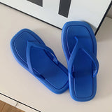 Fligmm Korean Fashion Women Beach Flip Flops Summer New Candy Color Outdoor Slippers Female Flat Heels Clip Toe Slides Sandals