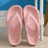 Fligmm Soft Sole EVA Women's Flip Flops 2024 Summer Beach Non-slip Cloud Slippers Women Thick Platform Clip Toe Bathroom Slides