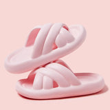 Fligmm Soft Sole Pillow Slides for Women Summer 2024 Fashion Thick Platform Cloud Slippers Woman Flat Non Slip Flip Flops Sandals