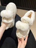 Fligmm Mouth Round Toe Women Shoes Autumn Loafers Fur Casual Female Sneakers Clogs Platform Fall Winter New Creepers Moccasin