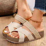 Fligmm Flatform Cork Sandals Women Summer 2024 Non Slip Platform Clogs Slippers Female Thick Bottom Outdoor Slides Shoes Woman