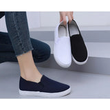 Fligmm New In Fashion Women Shoes White Canvas Casual Flat Student Nurse Lightweight Tenis De Mujer Flats Loafers Chaussure Femme