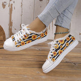 Fligmm Skull Canvas Shoes 2024 Women Large Size Flat Sneakers Female Lace-up Sports Shoes Casual Vulcanized Shoes Femme Zapatos