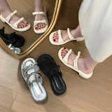 Fligmm Slippers Casual Female Shoes Slides Luxury 2024 Flat Summer Soft Rome Fashion Rubber Concise PU Shoes