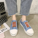 Fligmm Low-cut Trainers Canvas Flat Shoes Women Casual Vulcanize Shoes New Women Summer Autumn Sneakers Ladies WDHKUN