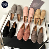 Fligmm Woman Shoe Pointed Toe Female Footwear Loafers Fur Modis Autumn Comfortable New Dress Moccasin 2024 Winter Fall Rome Flat