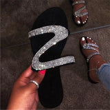 Fligmm Women Summer Flat Bling Slippers Female Flip Flops Sandals Outdoor Beach Women Sandals  Glitter Shoes for Women